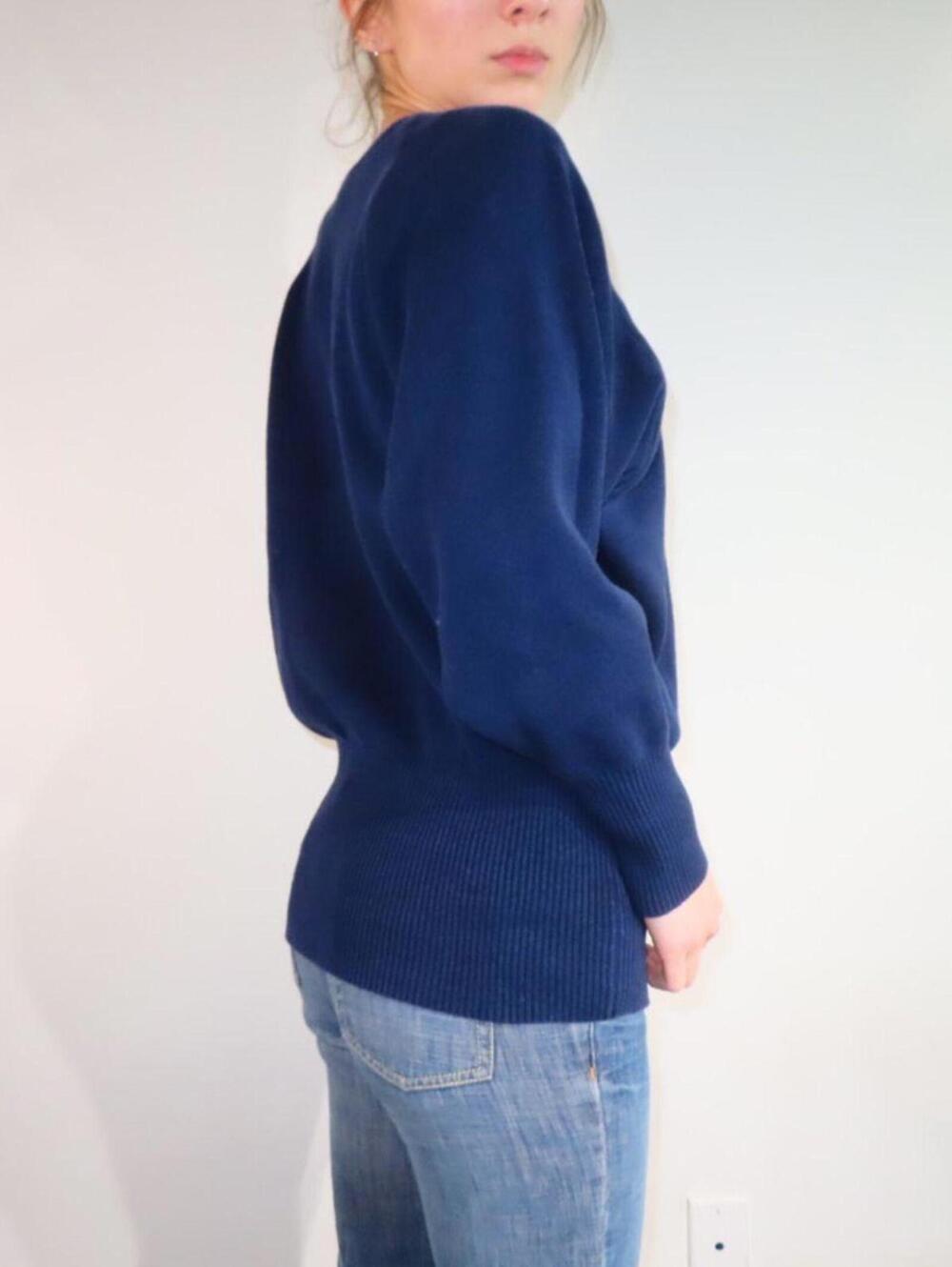Women's Navy and Blue Jumper - Picture 2 of 5